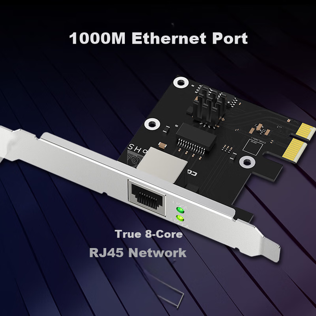 Настільна мережева карта COMFAST P10 PCI-E Gigabit Ethernet, адаптивний гігабітний мережевий порт, вбудована дротова мережева карта без драйверів 1000M для NAS - зображення 6