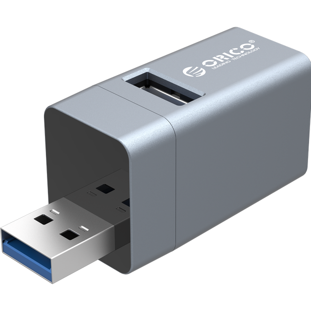 ORICO USB-хаб-розгалужувач, МІНІ-ХАБ з адаптером розширення док-станції "один до одного", хаб для прямого підключення до ноутбука, багатопортовий USB-хаб, сірий - Фото 4 ORICO USB-хаб-розгалужувач, МІНІ-ХАБ з адаптером розширення док-станції "один до одного", хаб для прямого підключення до ноутбука, багатопортовий USB-хаб, сірий - зображення 4