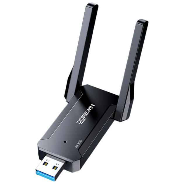 Бездротовий мережевий USB-адаптер DOREWIN WiFi 6 Smart Plug-та бездротовий WiFi-приймач AX300 для настільних та портативних комп'ютерів, зовнішня антена, передавач хост-мережі - изображение 4