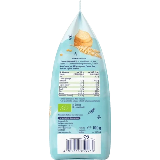 Дитячі сухаріки Babydream Mini Zwieback для дітей з 7 місяців - Фото 2 Дитячі сухаріки Babydream Mini Zwieback для дітей з 7 місяців - изображение 2