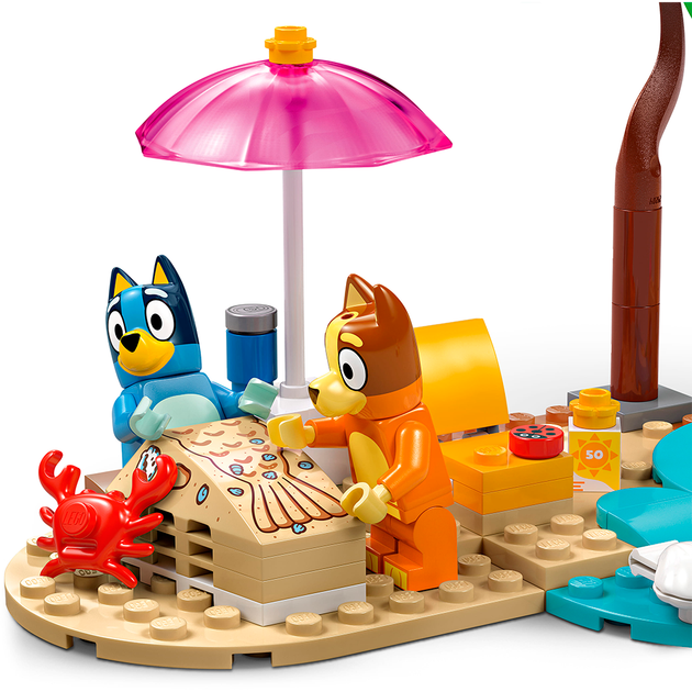 Конструктор LEGO Bluey Пляж и семейная поездка на автомобиле Блуи 133 детали (11202) - изображение 5