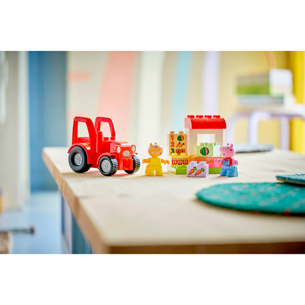 Конструктор LEGO DUPLO Peppa Pig Трактор і ринок 18 деталей (10468) - зображення 7