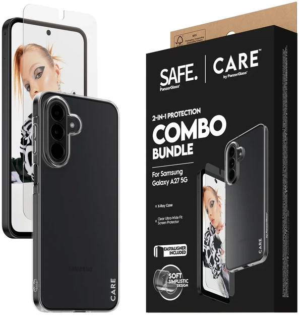 Zestaw ochronny CARE by PanzerGlass 2-in-1 Bundle do Samsung Galaxy A27 5G Transparent (5715685034619) - obraz 5