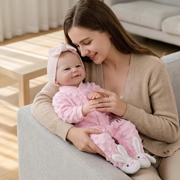 Кукла Реборн 43 см виниловая, реалистичный пупс Doll Reborn К0100807 - Фото 4 Кукла Реборн 43 см виниловая, реалистичный пупс Doll Reborn К0100807 - изображение 4