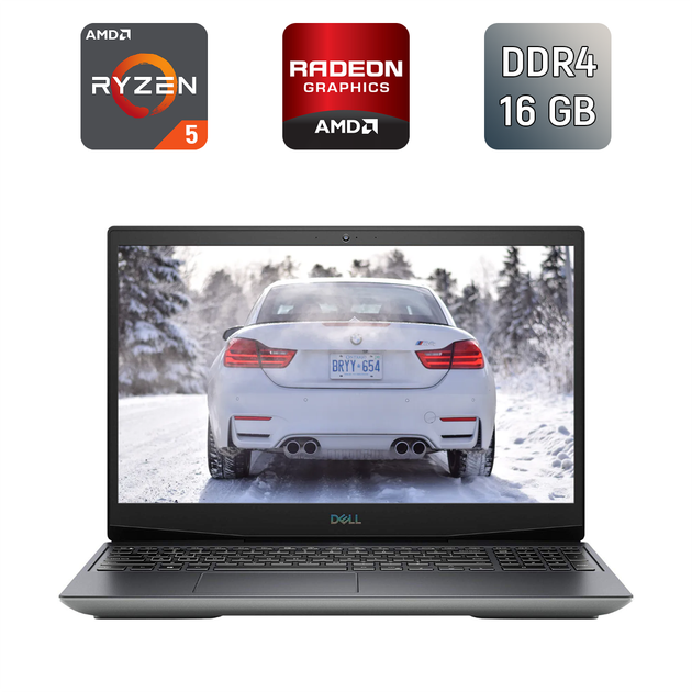 Игровой ноутбук Dell G5 5505 / 15.6" (1920x1080) IPS / AMD Ryzen 5 4600H (6 (12) ядер по 3.0 - 4.0 GHz) / 16 GB DDR4 / 1000 GB SSD / AMD Radeon RX 5600M, 6 GB GDDR6, 192-bit / USB Type-C / Windows 10 б/у - Фото 1 Игровой ноутбук Dell G5 5505 / 15.6" (1920x1080) IPS / AMD Ryzen 5 4600H (6 (12) ядер по 3.0 - 4.0 GHz) / 16 GB DDR4 / 1000 GB SSD / AMD Radeon RX 5600M, 6 GB GDDR6, 192-bit / USB Type-C / Windows 10 б/у - изображение 1