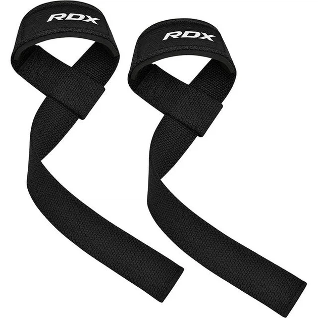 Ремни для тяги RDX Inc Хлопок 20,5х1,5 см Черные - изображение 2