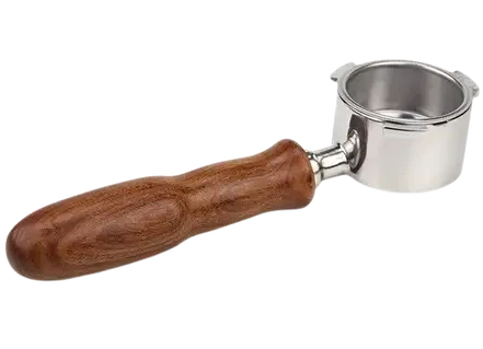 Портафільтр DeLonghi Professional, Ø51 мм, бездонний, нержавіюча сталь, горіхова ручка(KN_7B19A553368D) - зображення 2