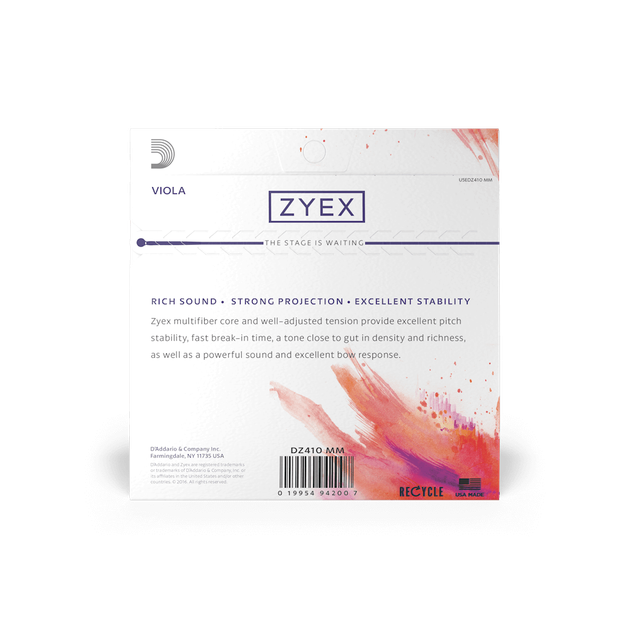 Струни для альта D'Addario ZYEX VIOLA STRING SET (Medium Scale, Medium Tension) - Фото 3 Струни для альта D'Addario ZYEX VIOLA STRING SET (Medium Scale, Medium Tension) - зображення 3