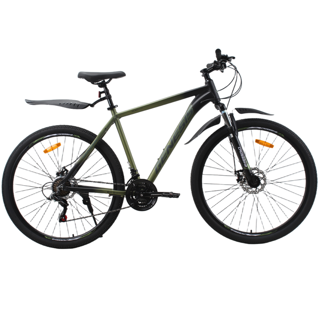 Велосипед CrossBike 29" Genesis 2026 Рама 21" black-green - Фото 1 Велосипед CrossBike 29" Genesis 2026 Рама 21" black-green - изображение 1