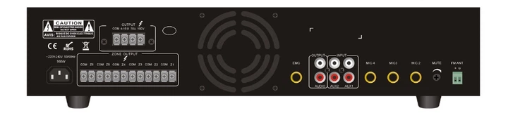 ITC TI-500Z Шестизонний мікшерний цифровий підсилювач потужності з mp3/TUNER/Bluetooth - зображення 2