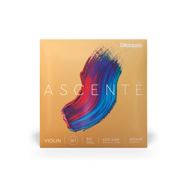 Струни для скрипки D'Addario ASCENTÉ VIOLIN STRING SET 3/4 Scale Medium Tension - Фото 1 Струни для скрипки D'Addario ASCENTÉ VIOLIN STRING SET 3/4 Scale Medium Tension - зображення 1
