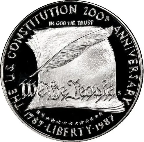 Колекційна срібна монета “Liberty – Конституція Сполучених Штатів” PROOF 26,73 г 1987 рік - Фото 1 Колекційна срібна монета “Liberty – Конституція Сполучених Штатів” PROOF 26,73 г 1987 рік - изображение 1
