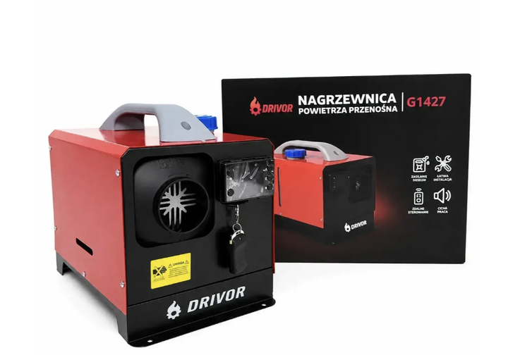 Автономный дизельный обогреватель DRIVOR G1427 9 кВт 12/24 В Bluetooth Webasto с пультом ДУ дисплеем переносная автономка для авто гаража помещений 20–50 м² - изображение 8