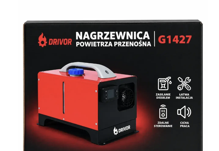 Автономный дизельный обогреватель DRIVOR G1427 9 кВт 12/24 В Bluetooth Webasto с пультом ДУ дисплеем переносная автономка для авто гаража помещений 20–50 м² - изображение 9