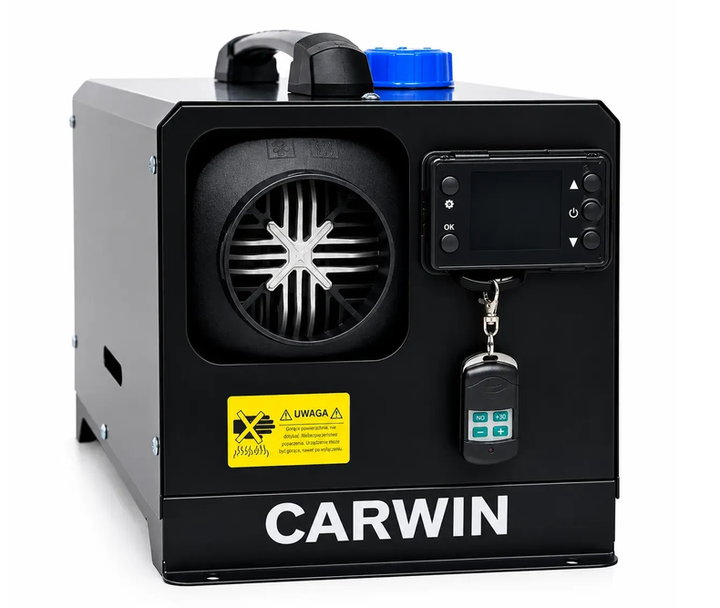 Автономный дизельный обогреватель CARWIN 12 кВт Webasto 12/24 В воздушный обогреватель с пультом ДУ расход 0,1–0,35 л/ч переносная автономка для автомобиля гаража мастерской склада помещений 20–50 м² - изображение 2