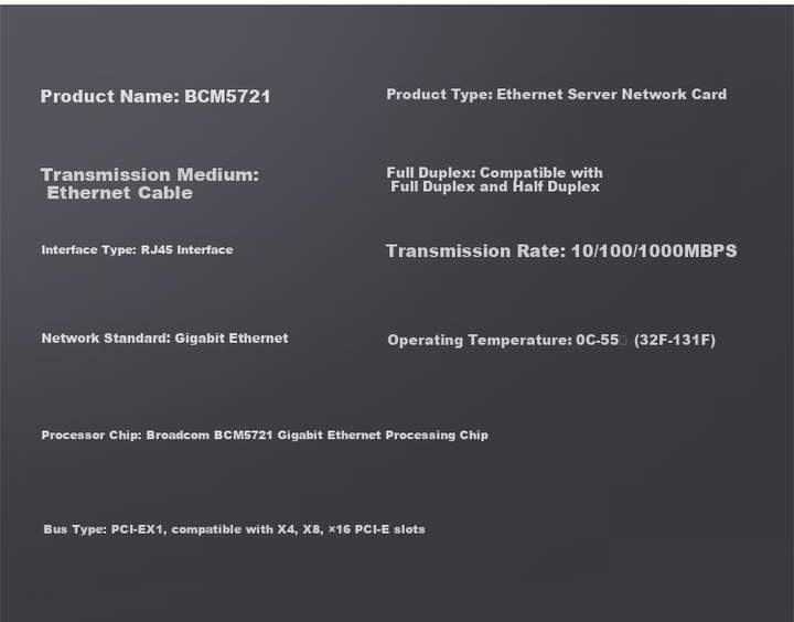 Сетевая карта EB-LINK Broadcom BCM5721 PCI Express / Gigabit Ethernet - изображение 5