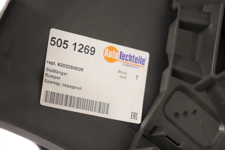 Бампер передній AUTOTECHTEILE 505 1269 Renault Megane 620225862R, 620226317R - Фото 2 Бампер передній AUTOTECHTEILE 505 1269 Renault Megane 620225862R, 620226317R - изображение 2