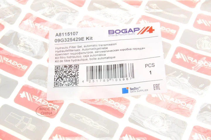 Фільтр АКПП (комплект з прокладкою) BOGAP A8115107 Volkswagen Golf, Polo, Jetta, T-Cross; Skoda Rapid, Octavia, Fabia, Kamiq; Seat Ibiza, Toledo, Leon 09G321370, 09G321370S3, 09G325429E - изображение 10