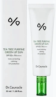 Солнцезащитный крем Dr.Ceuracle Tea Tree Purifine Green Up SPF 50++++ с экстрактом чайного дерева, 50 ml - изображение 3