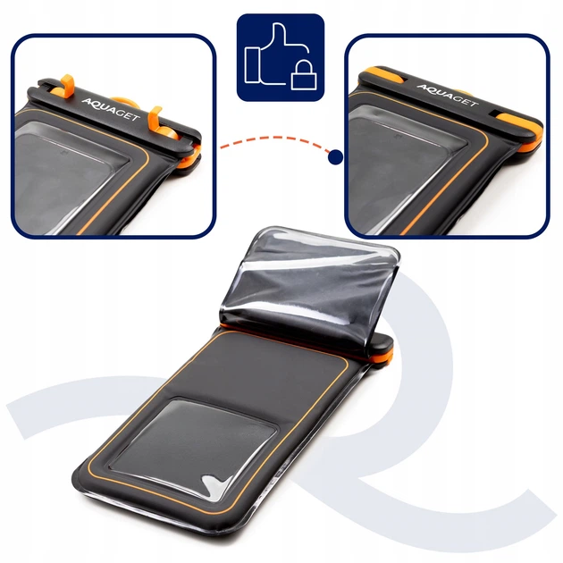 Чохол водонепроникний Aquaget для телефона AQ0027 Black/Orange - зображення 8
