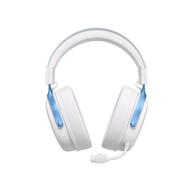 Бездротові ігрові навушники Mchose V9 Pro / Bluetooth / Об'ємний звук 7.1 / 2.4G / White-Blue - Фото 4 Бездротові ігрові навушники Mchose V9 Pro / Bluetooth / Об'ємний звук 7.1 / 2.4G / White-Blue - изображение 4