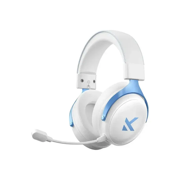 Бездротові ігрові навушники Mchose V9 Pro / Bluetooth / Об'ємний звук 7.1 / 2.4G / White-Blue - Фото 5 Бездротові ігрові навушники Mchose V9 Pro / Bluetooth / Об'ємний звук 7.1 / 2.4G / White-Blue - изображение 5