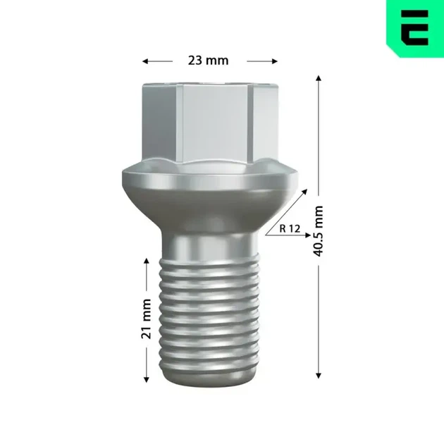 Колісний болт Optimal OP-UWB10013-20 Mercedes C-Class, E-Class, S-Class, A-Class; Volkswagen Golf, Jetta, Polo, Passat, Scirocco 0009904507, 1104010170, 1704010170 - зображення 2