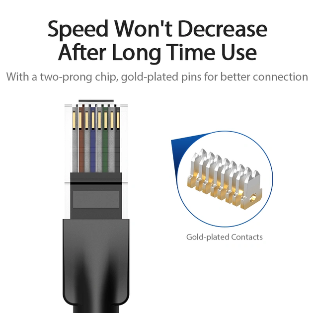 Мережевий кабель Vention Cat.6 UTP Patch Cable 10M Black - изображение 7