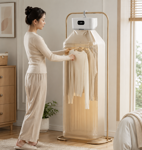 Складна електросушарка для одягу DRYING CLOTH HEATER з таймером 30 хв–6 год для білизни дитячих речей спортивної форми дому дачі поїздок - зображення 6