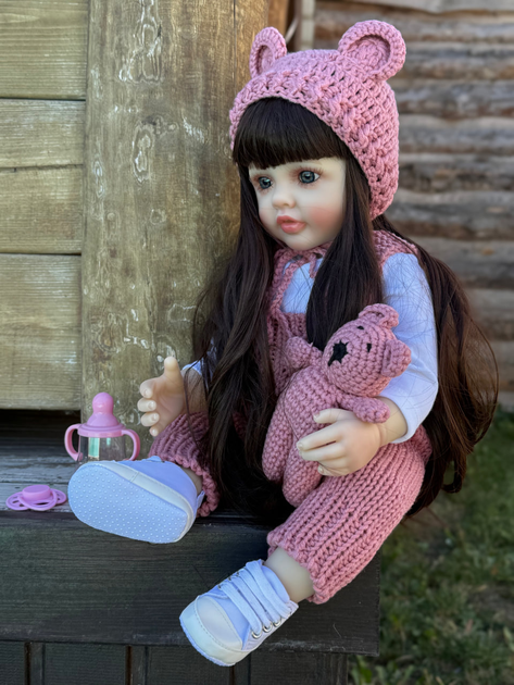 Реалістична Кукла Реборн 55 см повністю вінілова Doll Reborn Baby К0100202 - Фото 3 Реалістична Кукла Реборн 55 см повністю вінілова Doll Reborn Baby К0100202 - зображення 3