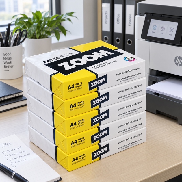 Папір офісний Zoom ZOOM-1.91 A4 80 г/м² 5 упаковок по 500 аркушів - Фото 4 Папір офісний Zoom ZOOM-1.91 A4 80 г/м² 5 упаковок по 500 аркушів - зображення 4