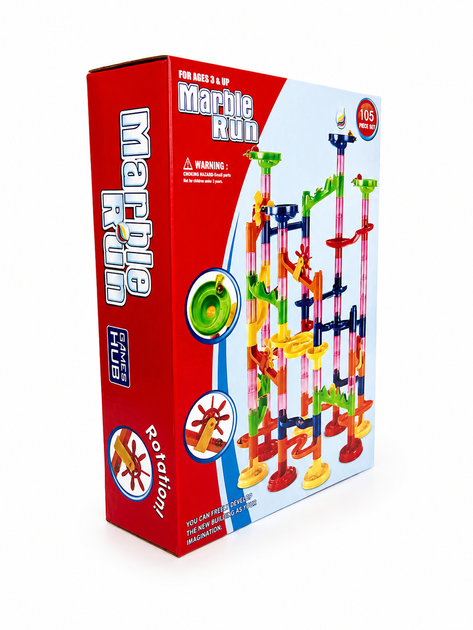 Дитячий конструктор - лабіринт Marble Run із труб із кульками 105 деталей (NO.678-7) - зображення 8