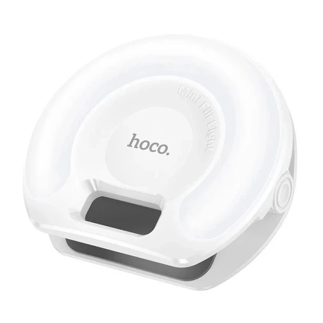 Лампа для смартфона HOCO K160 Olas 36 LED 2700-6500K с зажимом белая - Фото 1 Лампа для смартфона HOCO K160 Olas 36 LED 2700-6500K с зажимом белая - изображение 1