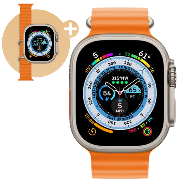 Розумний годинник Smart HK 8 Pro Max AMOLED 49mm Синій - зображення 3