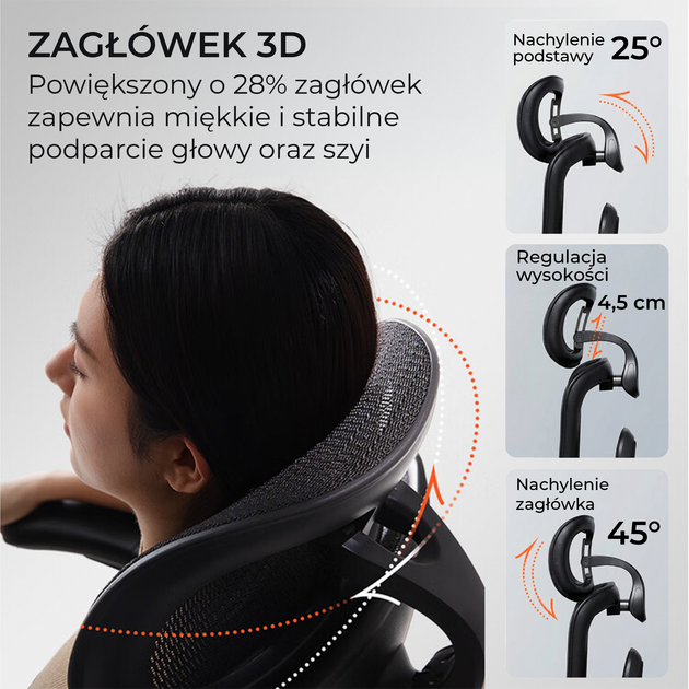 Fotel biurowy ergonomiczny Sihoo DORO C300 PRO V2 Czarny (4820216980141) - Zdjęcie 11 Fotel biurowy ergonomiczny Sihoo DORO C300 PRO V2 Czarny (4820216980141) - obraz 11