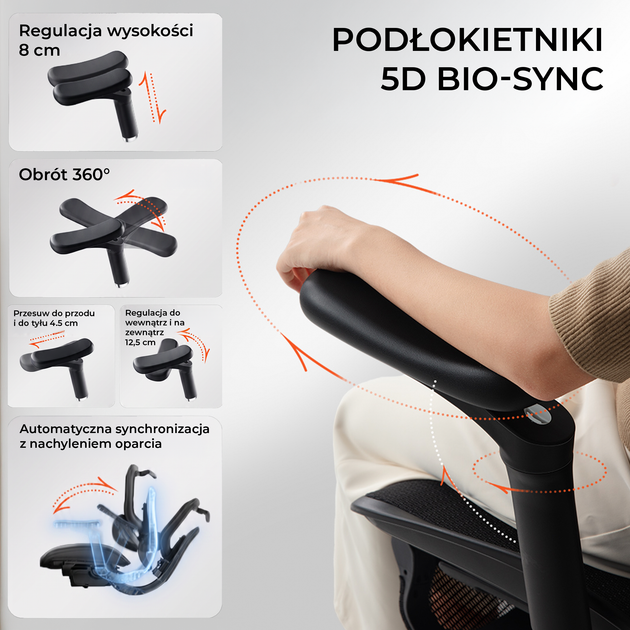 Fotel biurowy ergonomiczny Sihoo DORO C300 LITE V2 Czarny (4820216980103) - Zdjęcie 14 Fotel biurowy ergonomiczny Sihoo DORO C300 LITE V2 Czarny (4820216980103) - obraz 14