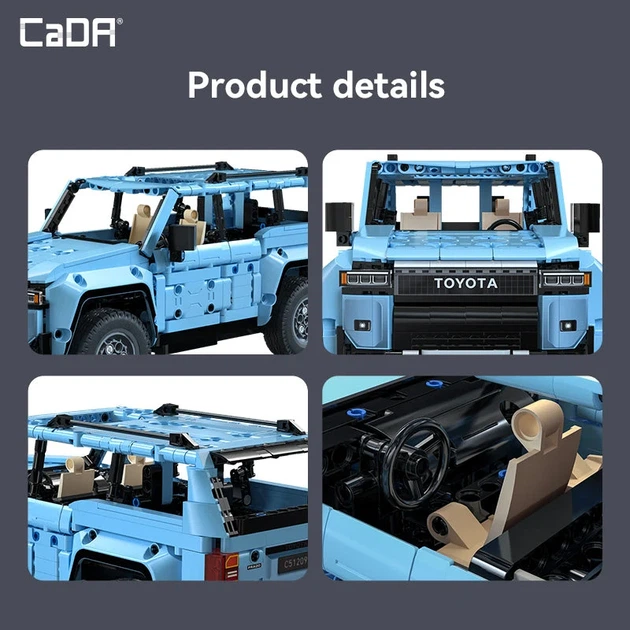 Конструктор CaDA Toyota Prado (C52109W) на радиоуправлении, 1:14 (586 деталей) - изображение 4