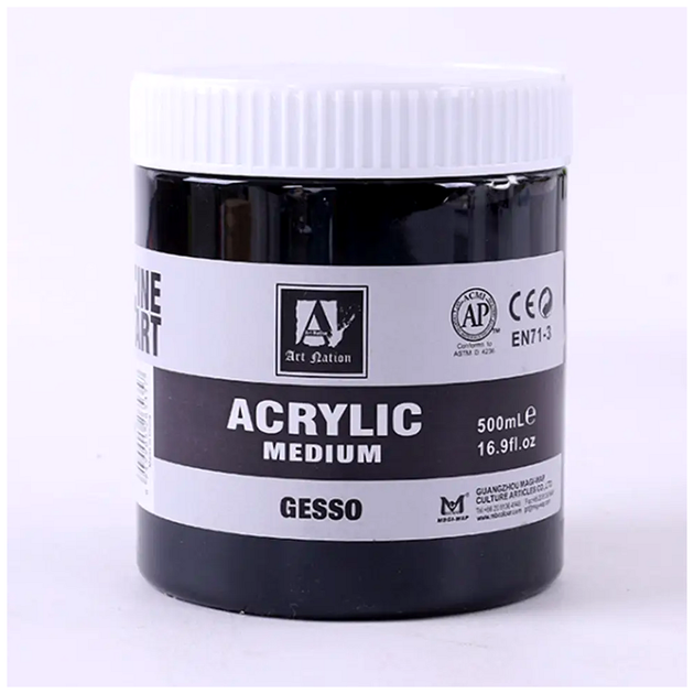 Грунт акриловый черный 500 мл для художественных работ GESSO Acrylic Medium SQ-27980 - Фото 6 Грунт акриловый черный 500 мл для художественных работ GESSO Acrylic Medium SQ-27980 - изображение 6