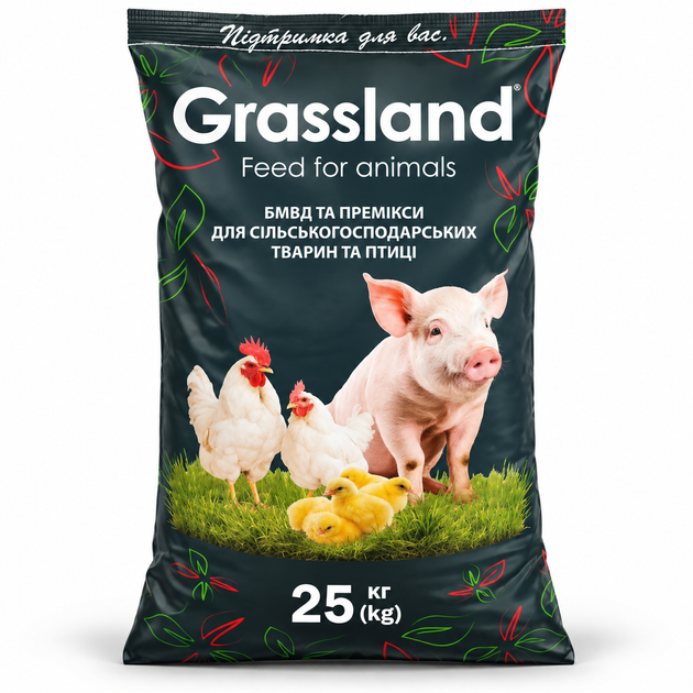 Концентрат БМВД Grassland для бройлеров «Гровер/Финиш» 35%/30% - Фото 1 Концентрат БМВД Grassland для бройлеров «Гровер/Финиш» 35%/30% - изображение 1