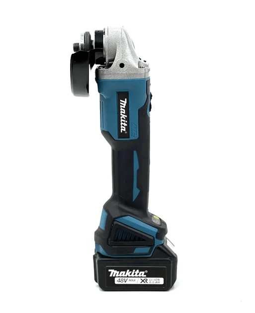 Аккумуляторная болгарка Makita DGA554ZL 48 В 5 А·ч угловая шлифмашина бесщеточная 125 мм 8500 об мин УШМ с 2 АКБ регулировкой оборотов блокировкой шпинделя М14 кейсом для резки металла плитки камня шлифовки зачистки - изображение 3