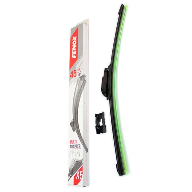 Щётка стеклоочистителя безкаркасная FENOX WB45200 450 мм Hook передняя 5 в 1 - Фото 1 Щётка стеклоочистителя безкаркасная FENOX WB45200 450 мм Hook передняя 5 в 1 - изображение 1