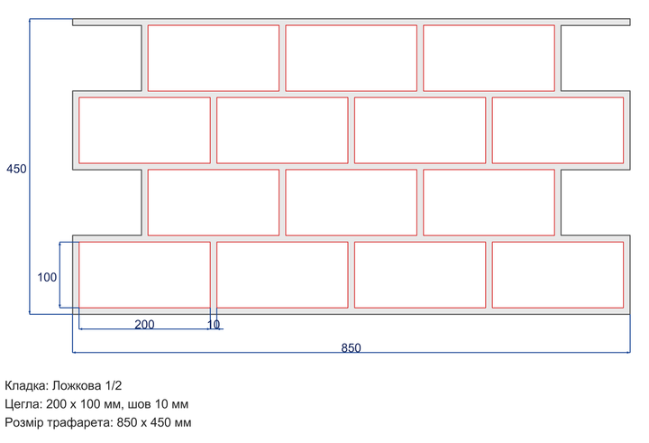 Многоразовый трафарет 85×89 + 85×45 см + 2 откоса, 3 мм — под плитку Плитка 100×200, декоративная штукатурка стен - Фото 3 Многоразовый трафарет 85×89 + 85×45 см + 2 откоса, 3 мм — под плитку Плитка 100×200, декоративная штукатурка стен - изображение 3