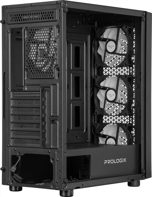 Корпус Prologix GM-07RBA Black с 4 ARGB вентиляторами - Фото 9 Корпус Prologix GM-07RBA Black с 4 ARGB вентиляторами - изображение 9
