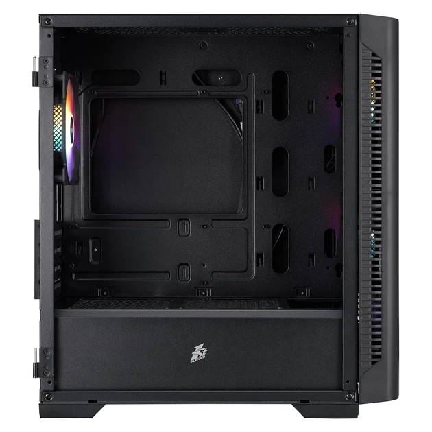 Корпус 1stPlayer D4-M-BK-2F1P-1F1 Black с 3 RGB вентиляторами - Фото 5 Корпус 1stPlayer D4-M-BK-2F1P-1F1 Black с 3 RGB вентиляторами - изображение 5