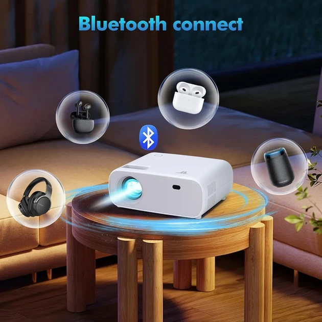 Проектор 1080P Full HD Wi-Fi Bluetooth 500 ANSI, 15000 Лм, 4K, 30–300″, HDMI, USB, для дома, PS4 - изображение 6