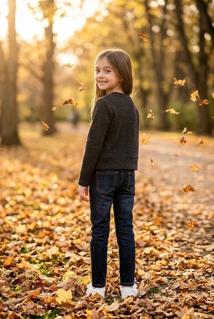 Кофта черная "Гофре" Kiddo черный 152 см - изображение 2