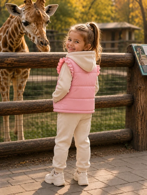Жилетка стеганая Daisy Kiddo розовый 104 см - Фото 2 Жилетка стеганая Daisy Kiddo розовый 104 см - изображение 2