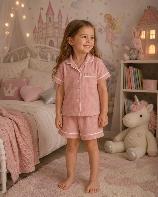 Піжама Soft Blush Kiddo Пудра розмір 116 (KIDDO-602A382CE8B24C0596520712D6E29EDB) - Фото 1 Піжама Soft Blush Kiddo Пудра розмір 116 (KIDDO-602A382CE8B24C0596520712D6E29EDB) - зображення 1