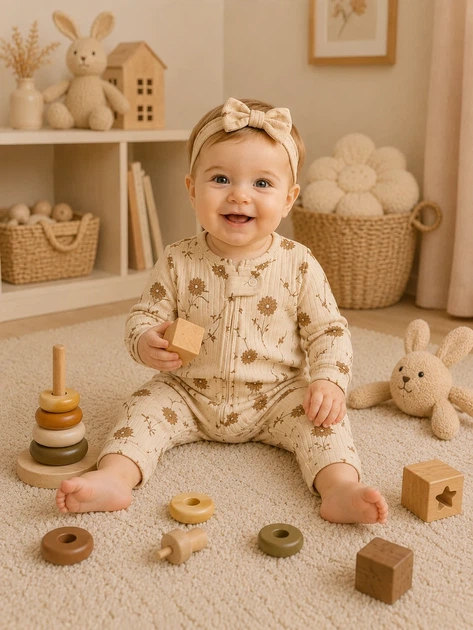 Ромпер Daisy Dreams для дівчинки Kiddo Бежевий розмір 74 (KIDDO-860318DDEF1C4E358A7FC417784C802B) - Фото 1 Ромпер Daisy Dreams для дівчинки Kiddo Бежевий розмір 74 (KIDDO-860318DDEF1C4E358A7FC417784C802B) - изображение 1