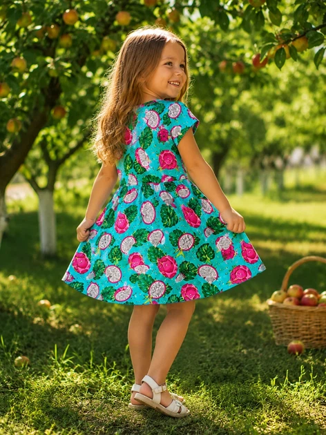 Платье Tropical Fruit Kiddo бирюзовый 110 см - изображение 2